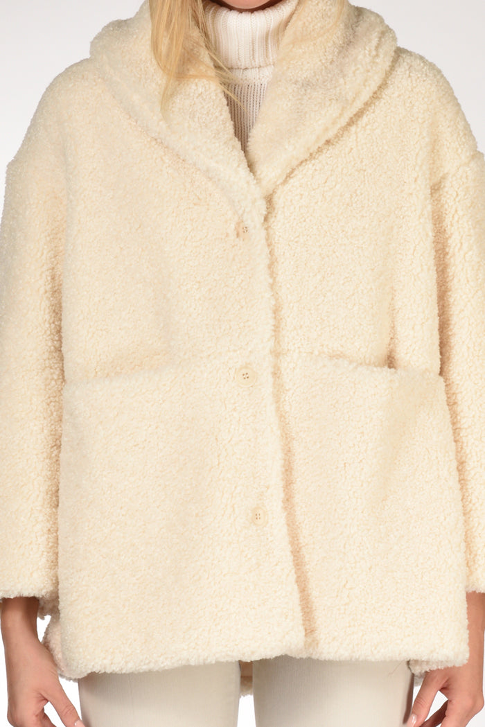 Aspesi Cappotto Trudie Bianco Naturale Donna - 4