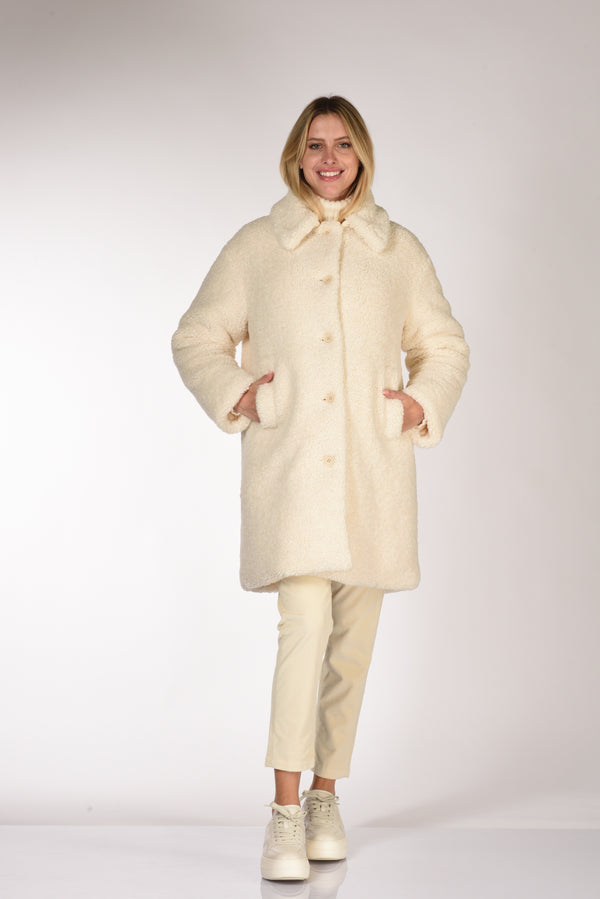 Aspesi Cappotto Ysabel Re Bianco Naturale Donna