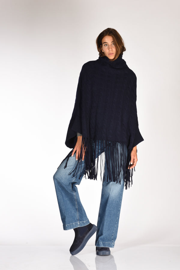 Aspesi Poncho Blu Donna