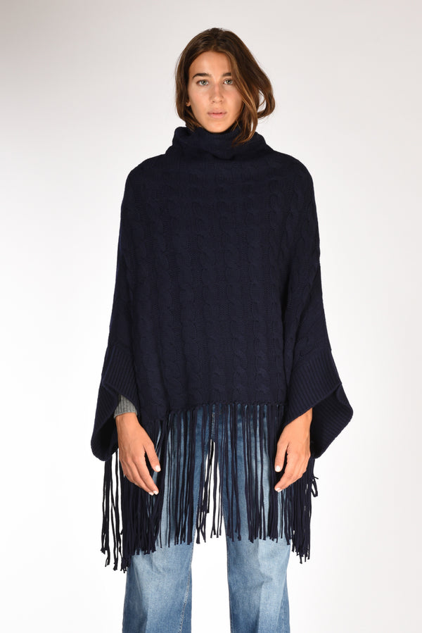 Aspesi Poncho Blu Donna-2