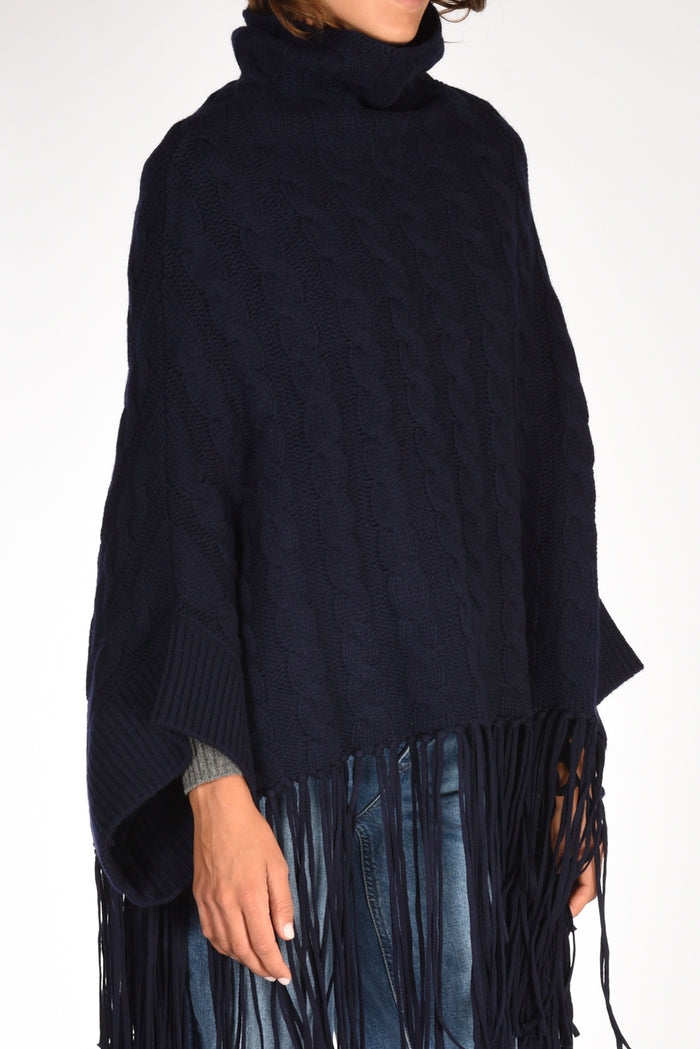 Aspesi Poncho Blu Donna - 3