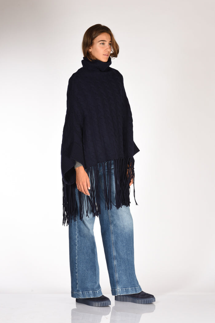 Aspesi Poncho Blu Donna - 4