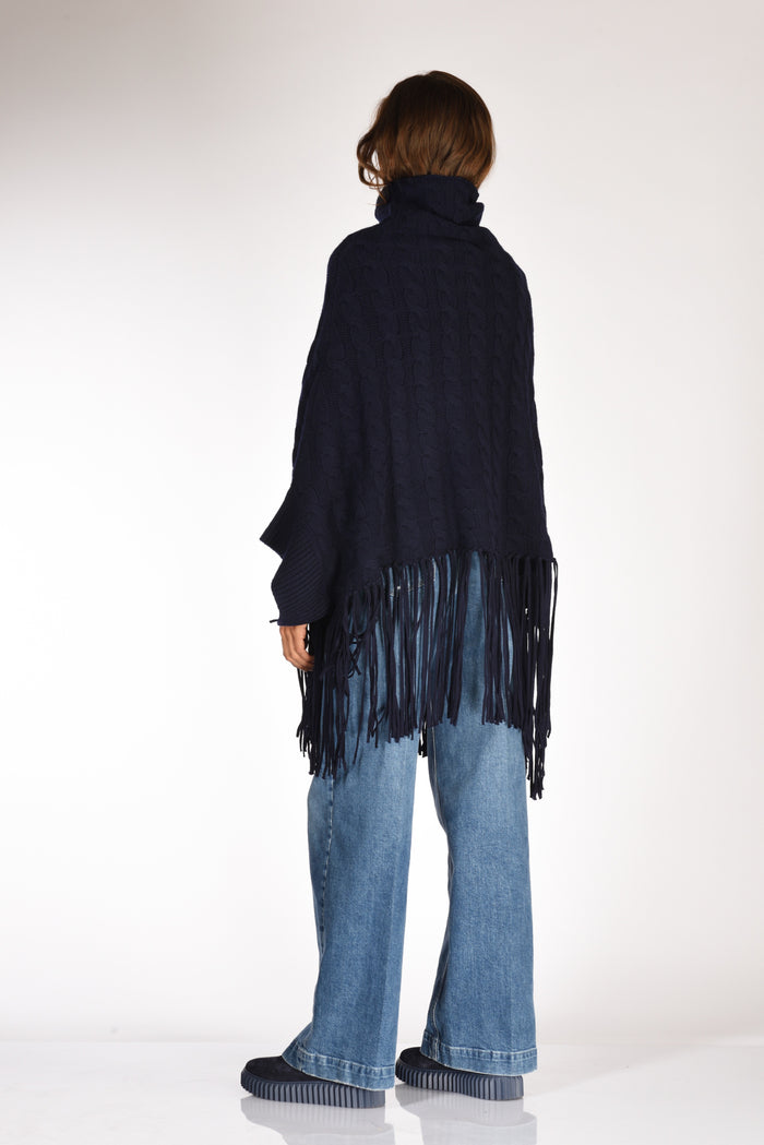 Aspesi Poncho Blu Donna - 5