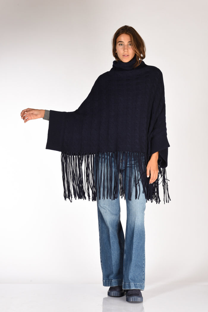 Aspesi Poncho Blu Donna - 6