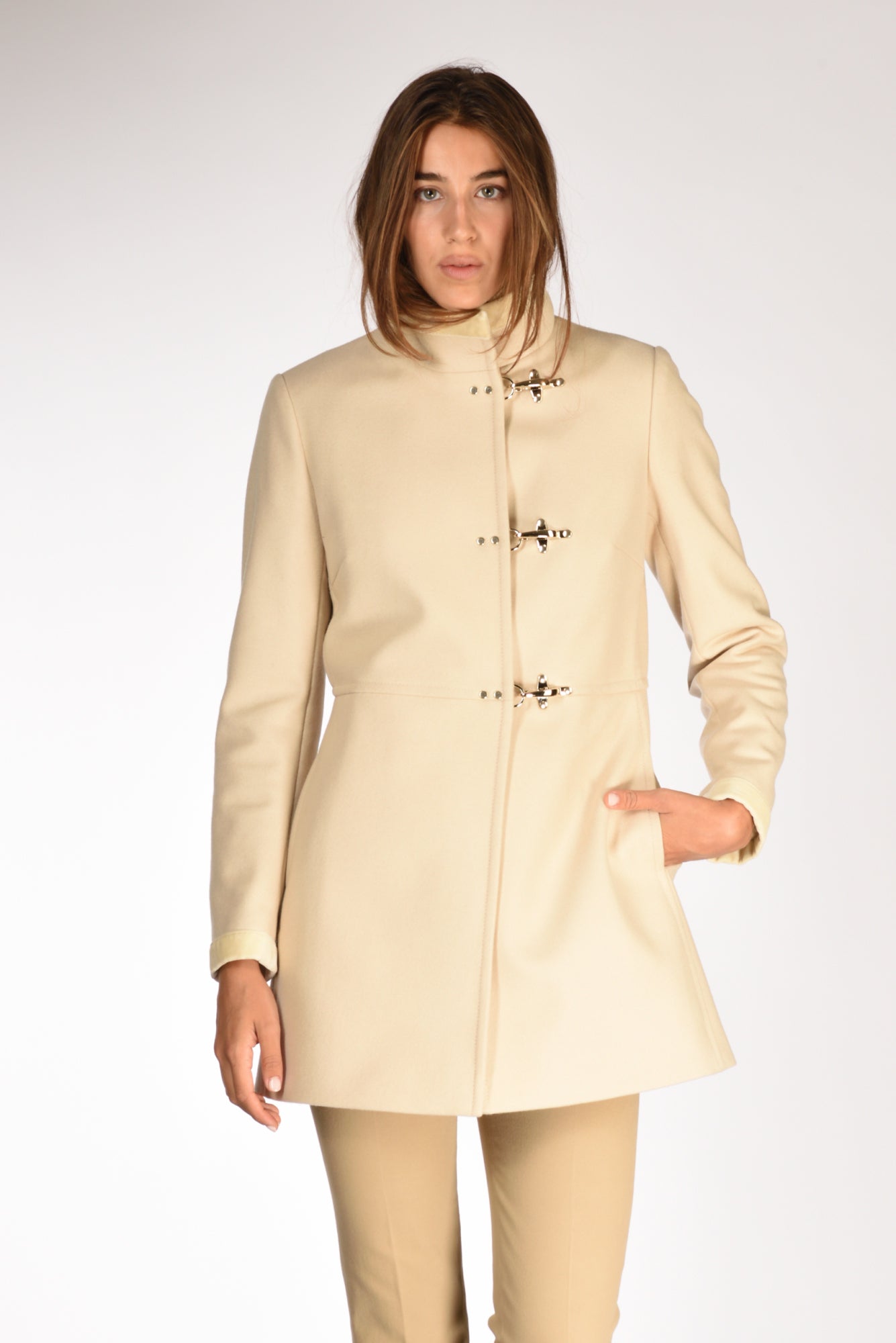 Fay Cappotto Virginia Beige Chiaro Donna