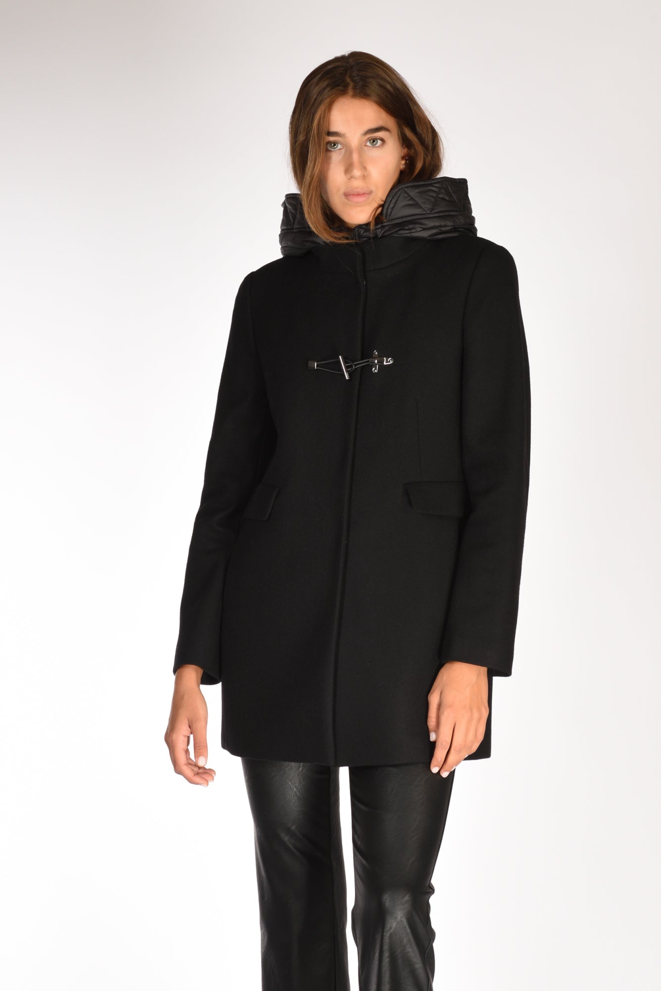 Fay Cappotto Toggle Nero Donna