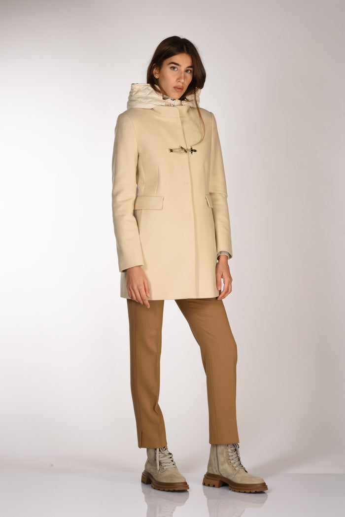 Fay Cappotto Toggle Bianco Latte Donna - 4