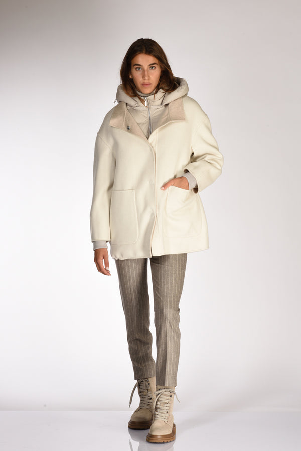 Moorer Piumino Natisha Bianco/beige Donna-2