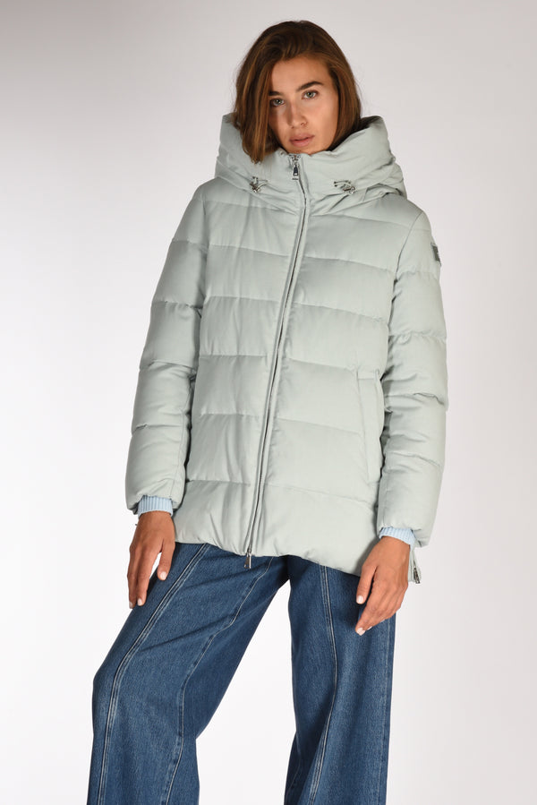 Add Piumino Hooded Azzurro Chiaro Donna