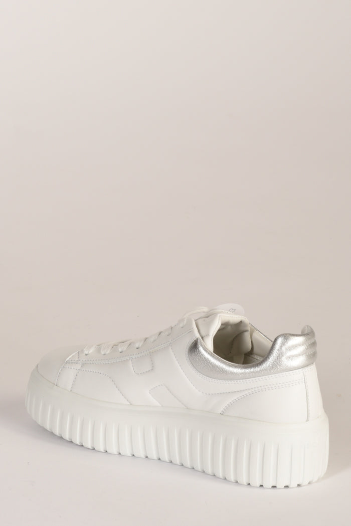 Hogan Sneakers H-stripes Bianco/argento Donna - 5