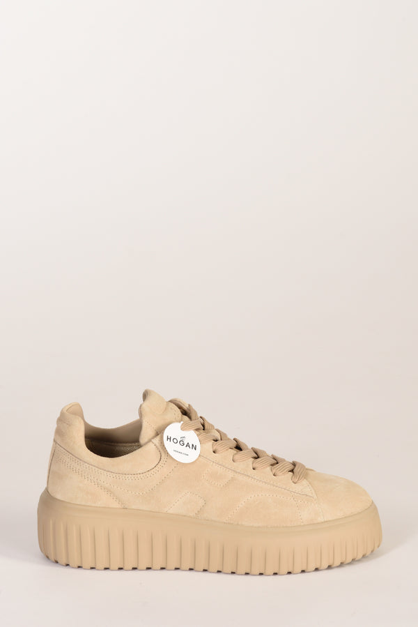 Hogan Sneakers H-stripes Beige Scuro Donna