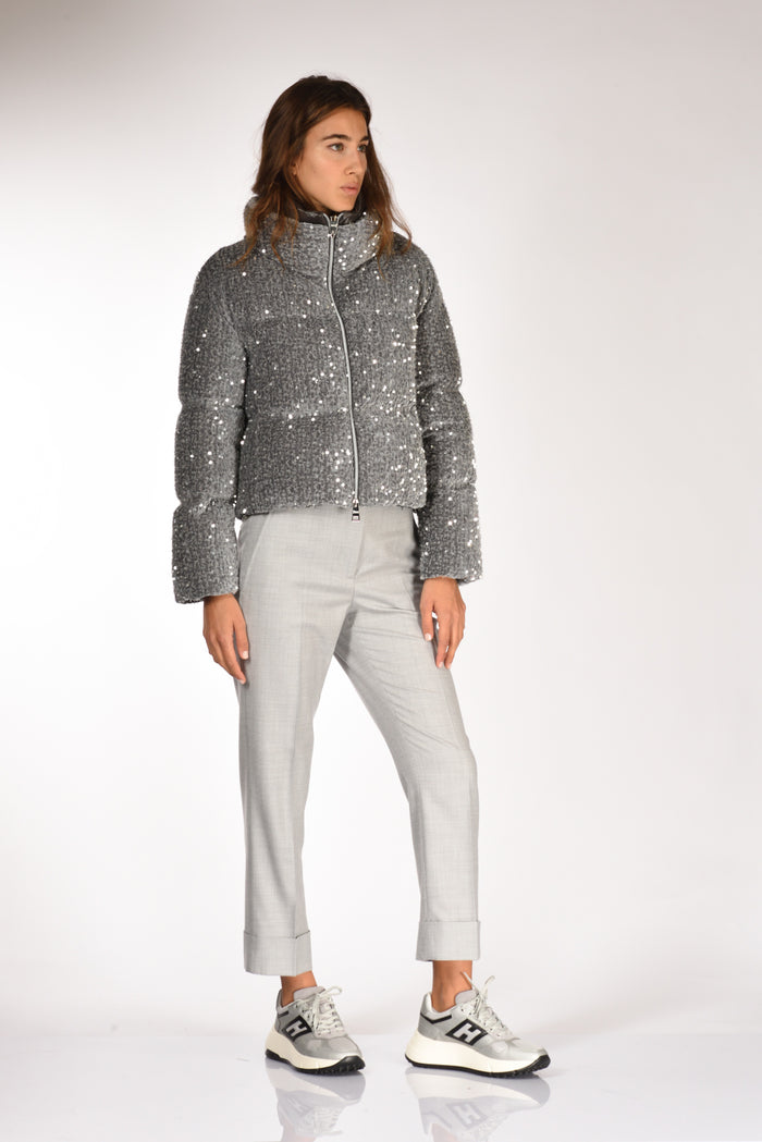 Herno Piumino Paillettes Grigio Donna - 4