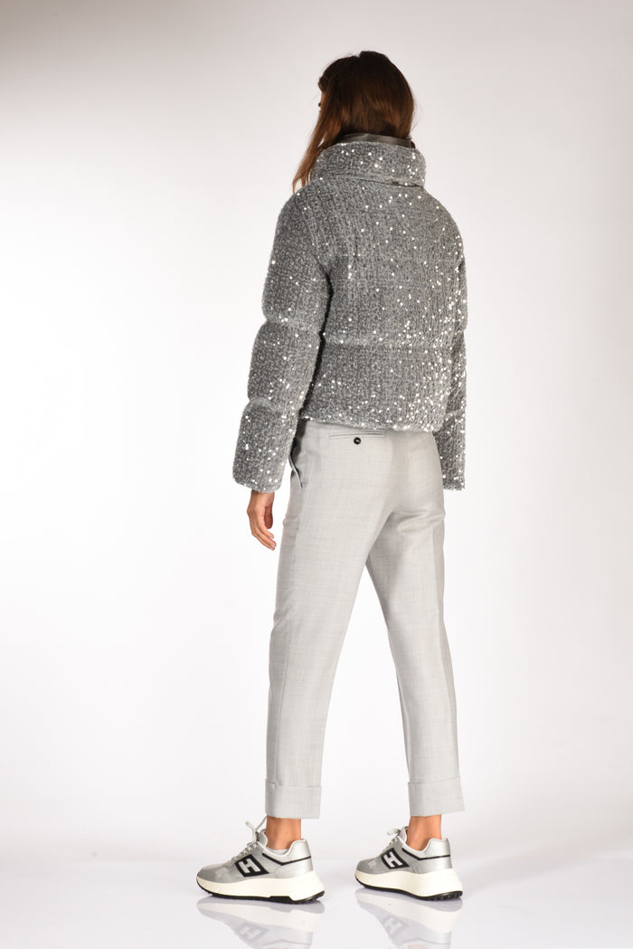 Herno Piumino Paillettes Grigio Donna - 5