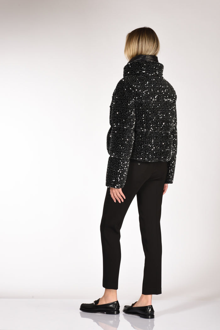 Herno Piumino Paillettes Nero Donna - 5