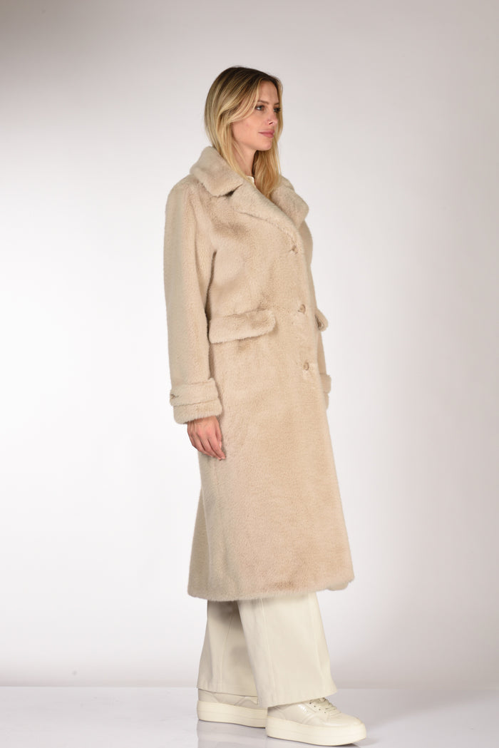 Herno Cappotto Faux Fur Beige Donna - 4