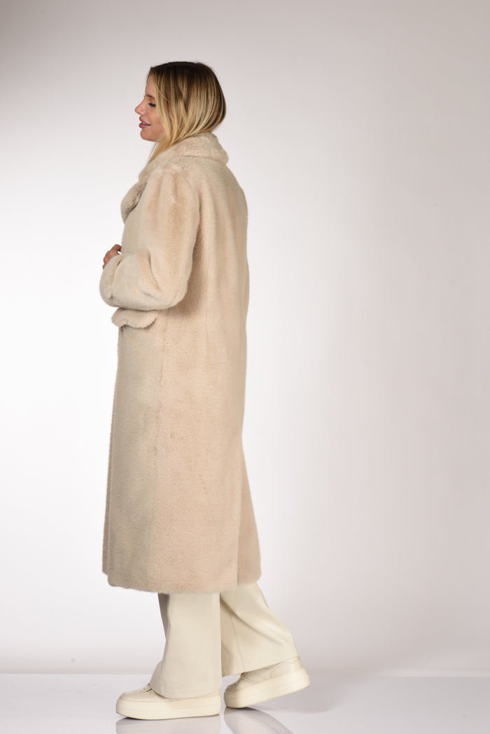 Herno Cappotto Faux Fur Beige Donna - 5