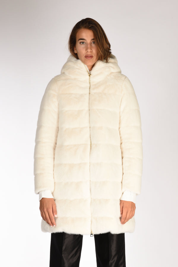 Herno Piumino Faux Fur Bianco Donna-2