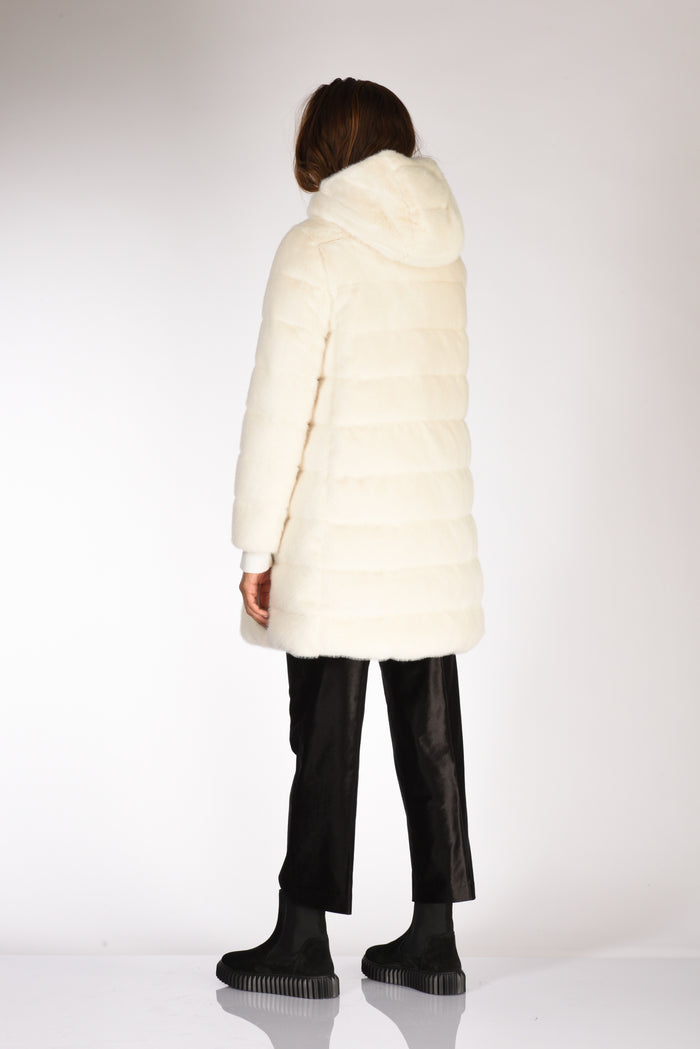 Herno Piumino Faux Fur Bianco Donna - 5