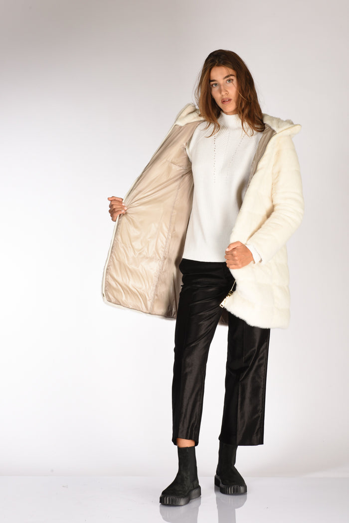 Herno Piumino Faux Fur Bianco Donna - 6