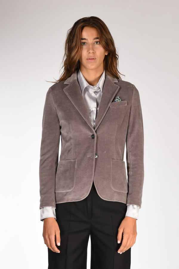 Circolo 1901 Blazer Velluto Grigio Donna-2