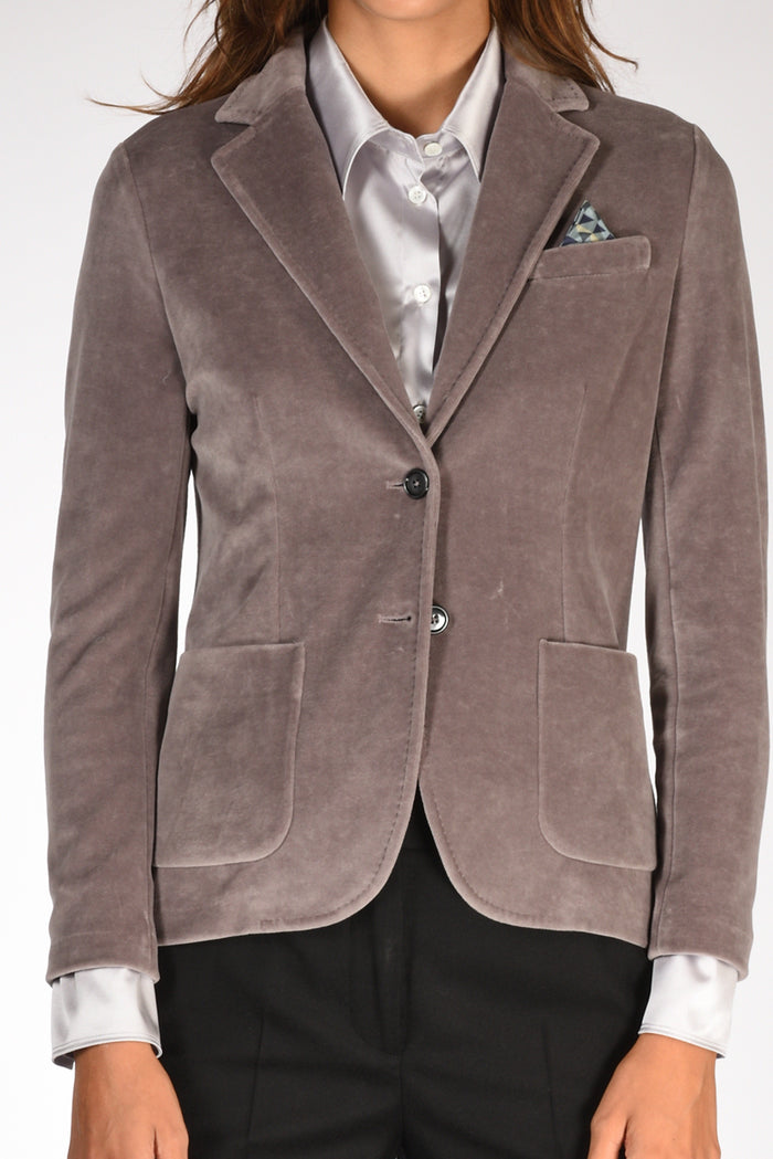 Circolo 1901 Blazer Velluto Grigio Donna - 3