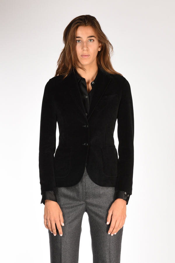 Circolo 1901 Blazer Velluto Nero Donna-2