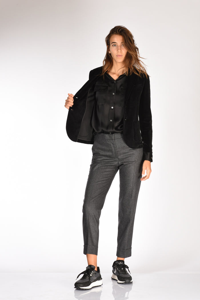 Circolo 1901 Blazer Velluto Nero Donna - 6