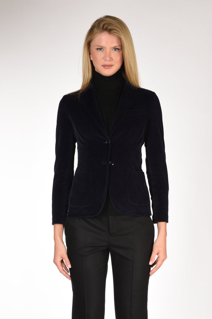 Circolo 1901 Blazer Velluto Blu Donna - 2