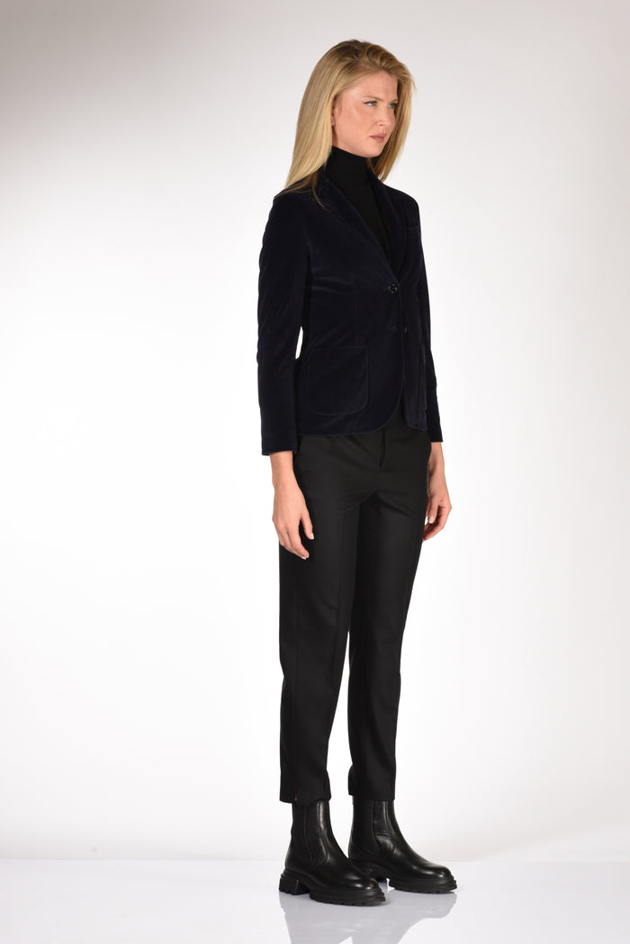 Circolo 1901 Blazer Velluto Blu Donna - 4