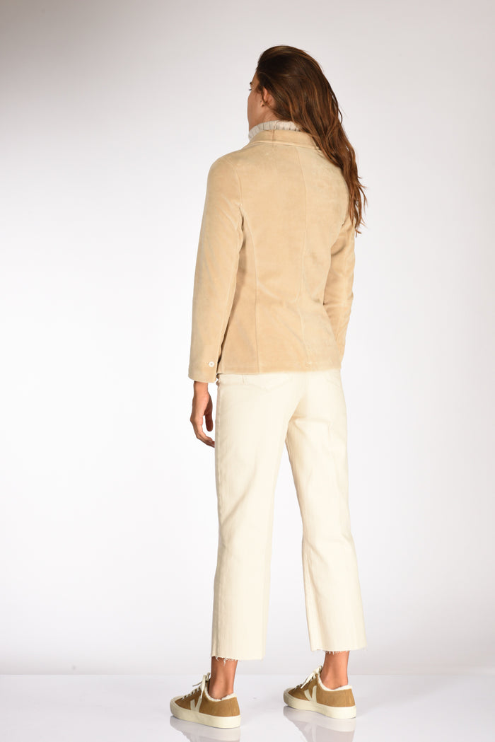 Circolo 1901 Blazer Velluto Beige Donna - 5