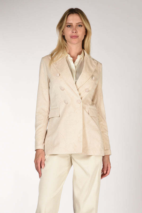 Circolo 1901 Blazer Jaquard Bianco Naturale Donna