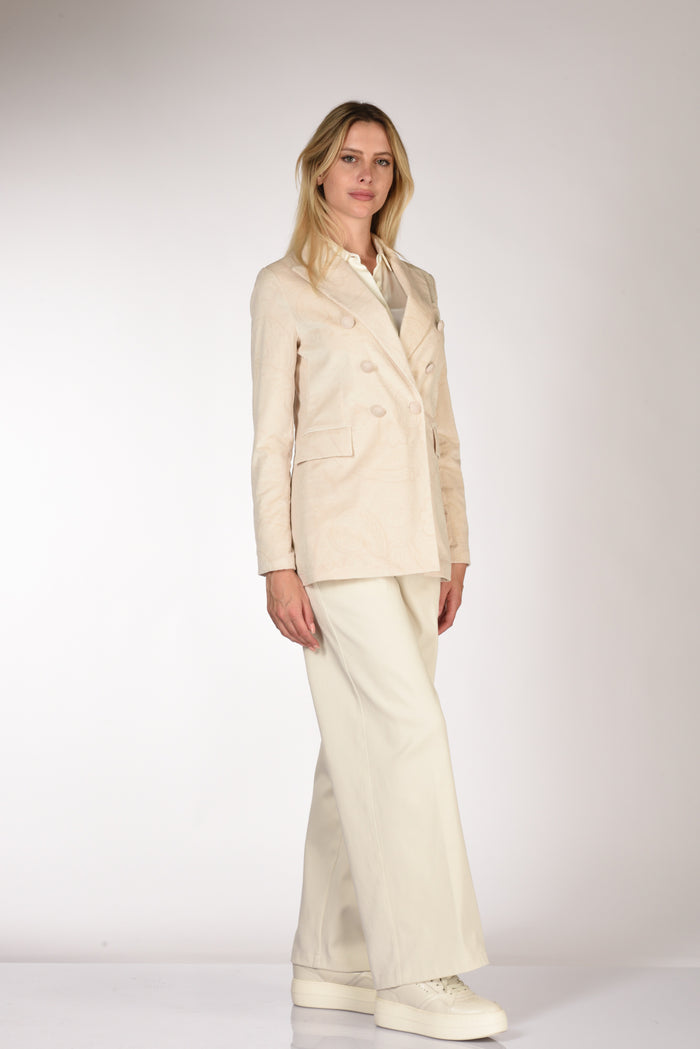 Circolo 1901 Blazer Jaquard Bianco Naturale Donna - 4