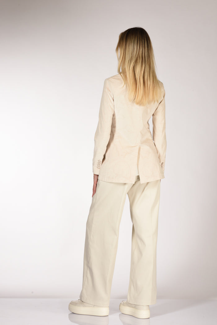 Circolo 1901 Blazer Jaquard Bianco Naturale Donna - 5