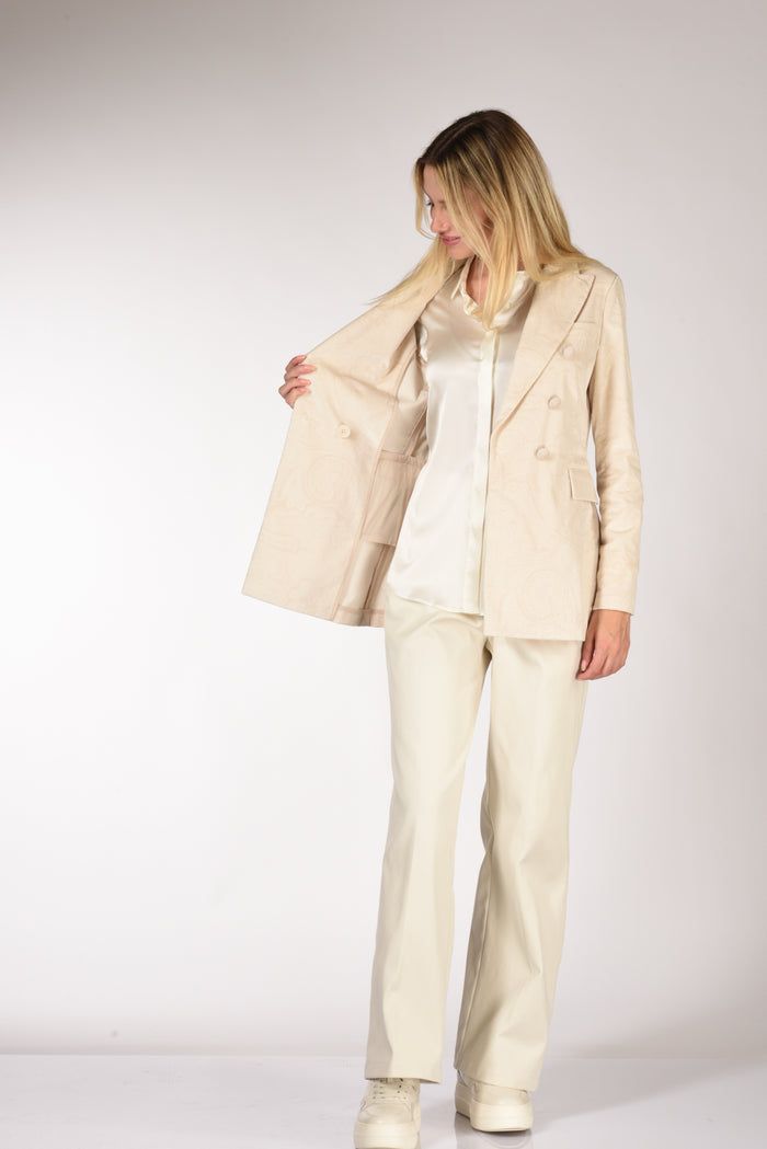 Circolo 1901 Blazer Jaquard Bianco Naturale Donna - 6