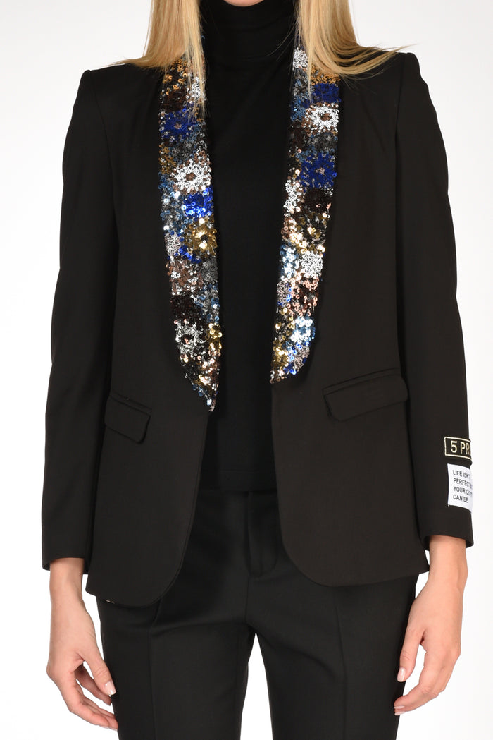 5 Progress Blazer Paillette Nero/blu Donna - 3