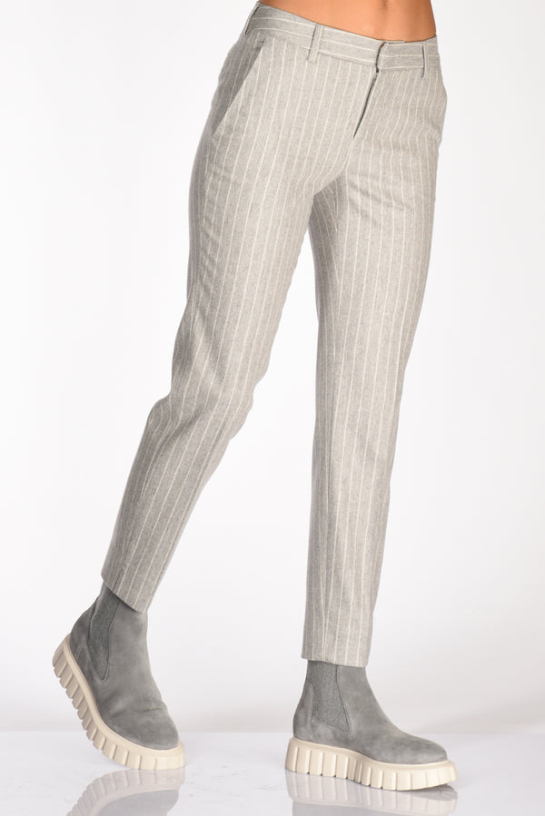 Pt Torino Pantalone New York Grigio/bianco Donna