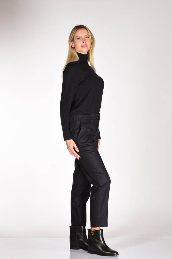 Pt Torino Pantalone New York Blu Scuro Donna-2