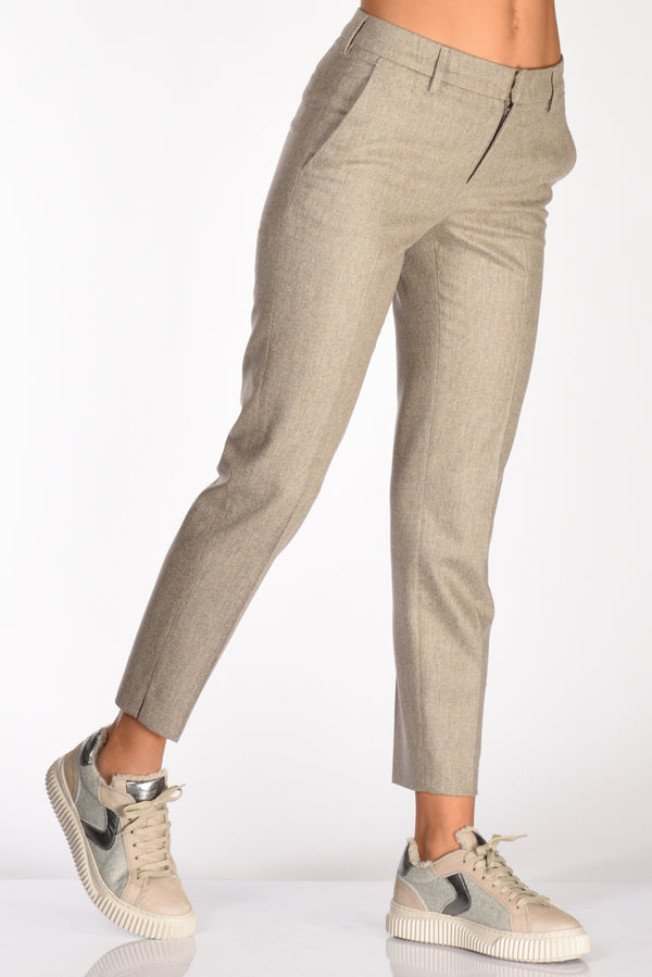 Pt Torino Pantalone New York Beige Chiaro Donna