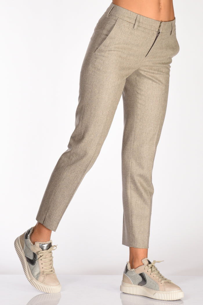 Pt Torino Pantalone New York Beige Chiaro Donna - 1