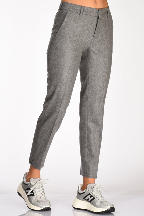 Pt Torino Pantalone New York Grigio Chiaro Donna