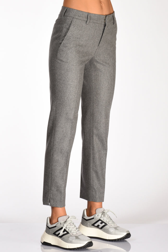 Pt Torino Pantalone New York Grigio Chiaro Donna - 4