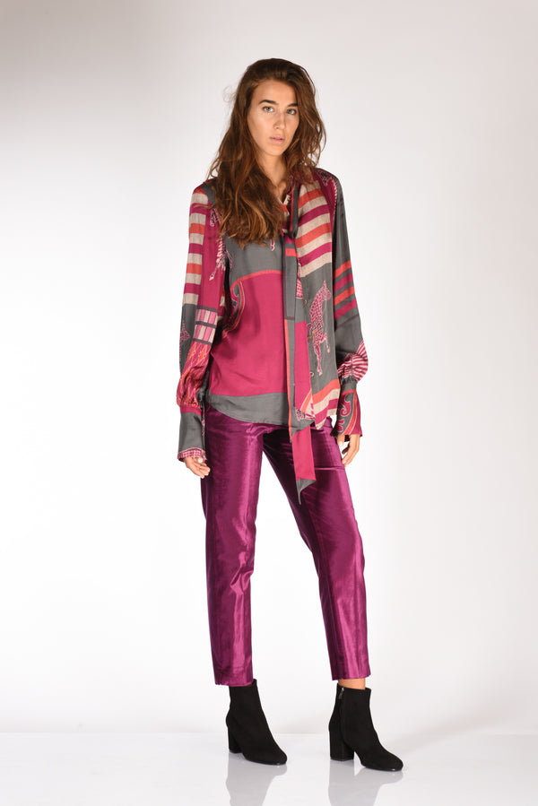 Pt Torino Pantalone New York Fucsia Donna-2