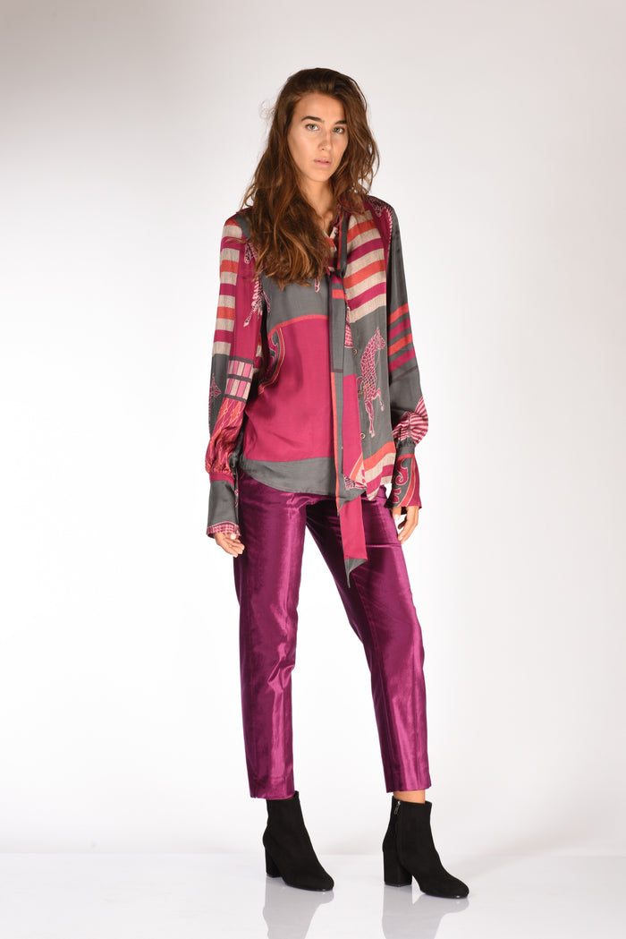 Pt Torino Pantalone New York Fucsia Donna - 2