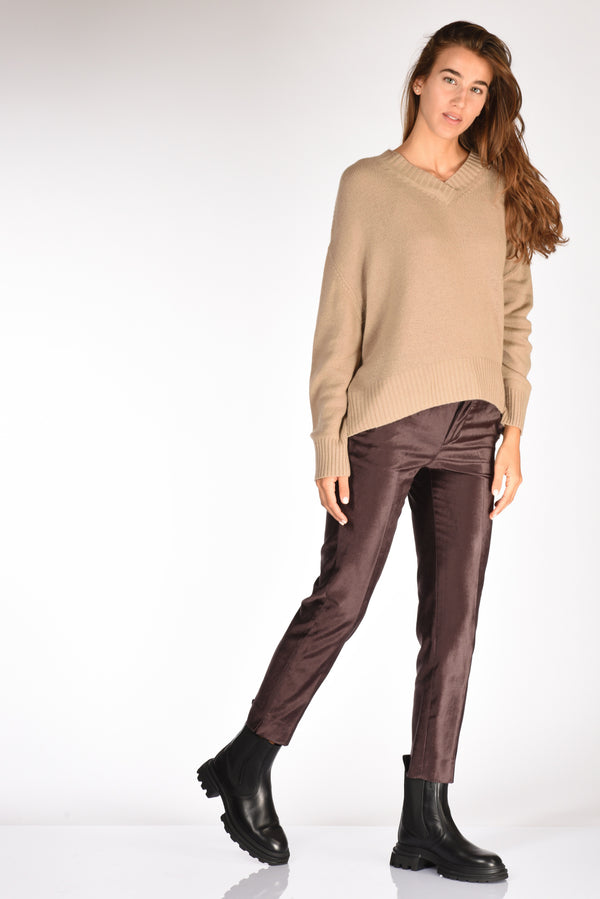 Pt Torino Pantalone New York Marrone Donna-2