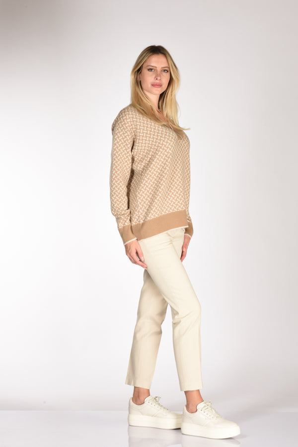 Incotex Slowear Pantalone Leyre Beige Chiaro Donna-2