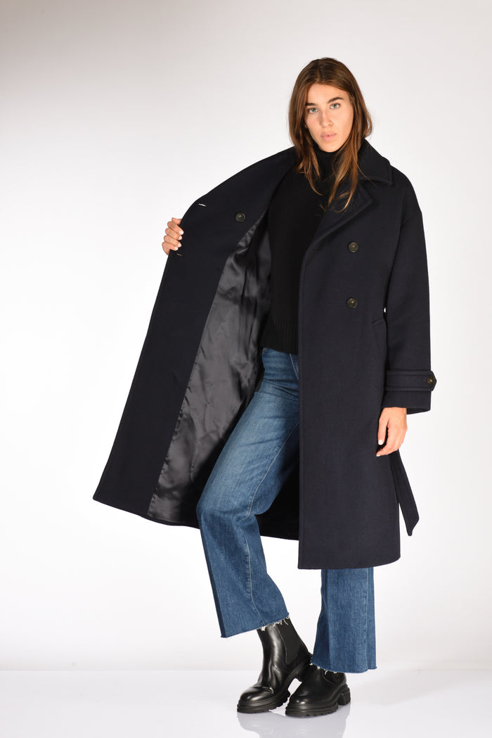 Montedoro Slowear Cappotto Selma Blu Donna - 6