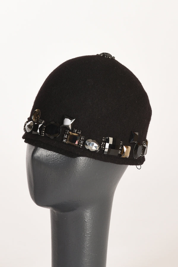 Le Chapeau Cappello Decorato Nero Donna-2