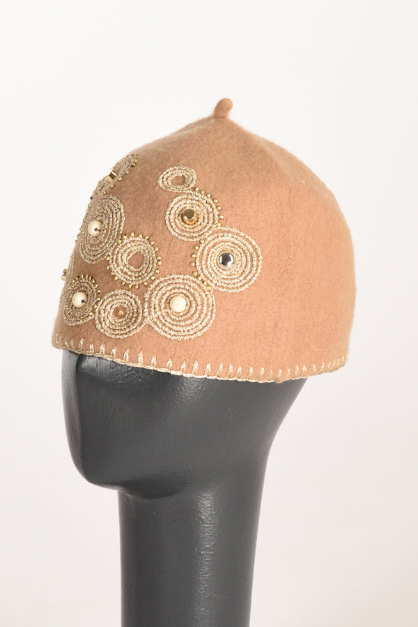 Le Chapeau Cappello Decorato Beige/oro Donna-2