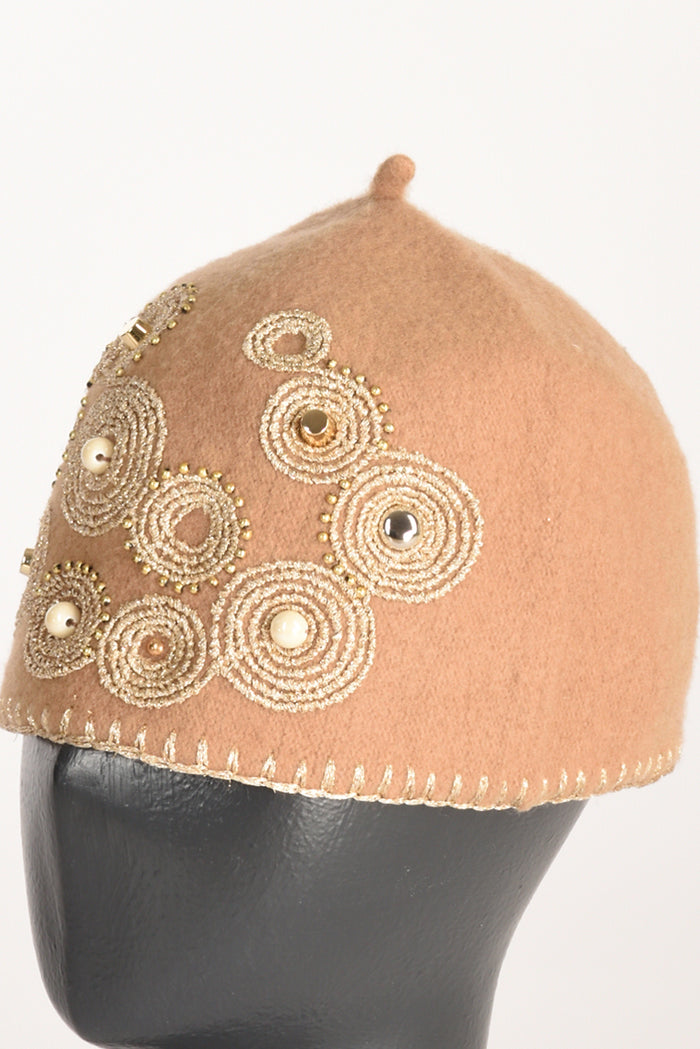 Le Chapeau Cappello Decorato Beige/oro Donna - 3