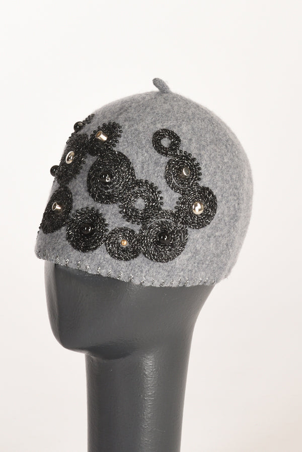 Le Chapeau Cappello Decorato Grigio/argento Donna-2